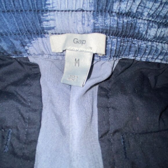 GAP Blue Acid Wash Tie Dye Pants with Elastic / Drawstring Waist, Medium NWOT - Picture 12 of 16